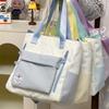 Neue süße Windkontrastfarbe Schultertasche große Kapazität frische niedliche Handtasche Student Pendeln Klasse Umhängetasche Frau