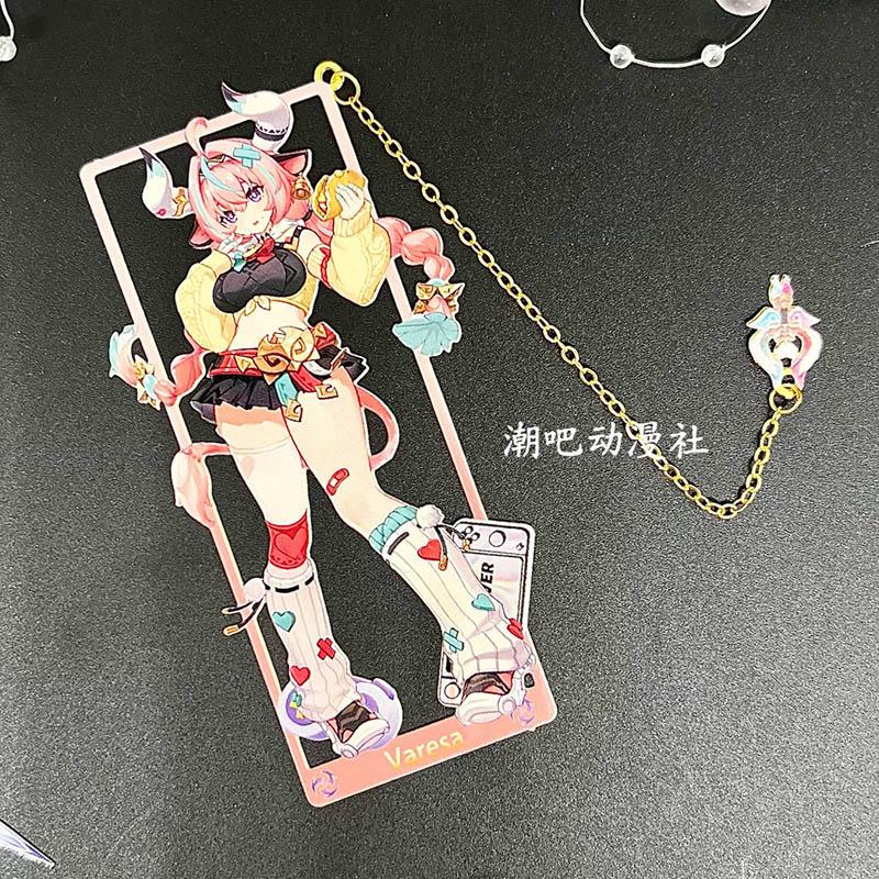 Set Ufficiale Segnalibri Metallici Genshin Impact Skirk Furina Scaramouche Kinich Valessa Supporto Personaggio Arredamento Scrivania Anime Regalo