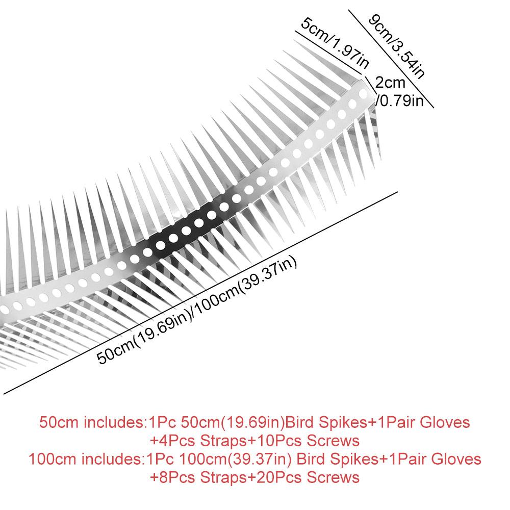 Flexible Stainless Steel Bird Spikes Bendable Anti Rat Snake Baffle Blocks Squirrel Deterrent  Roof
