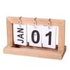 2025 Trä Väggkalender: Kreativ bordsdukning & Fotodatumkort för förskolan