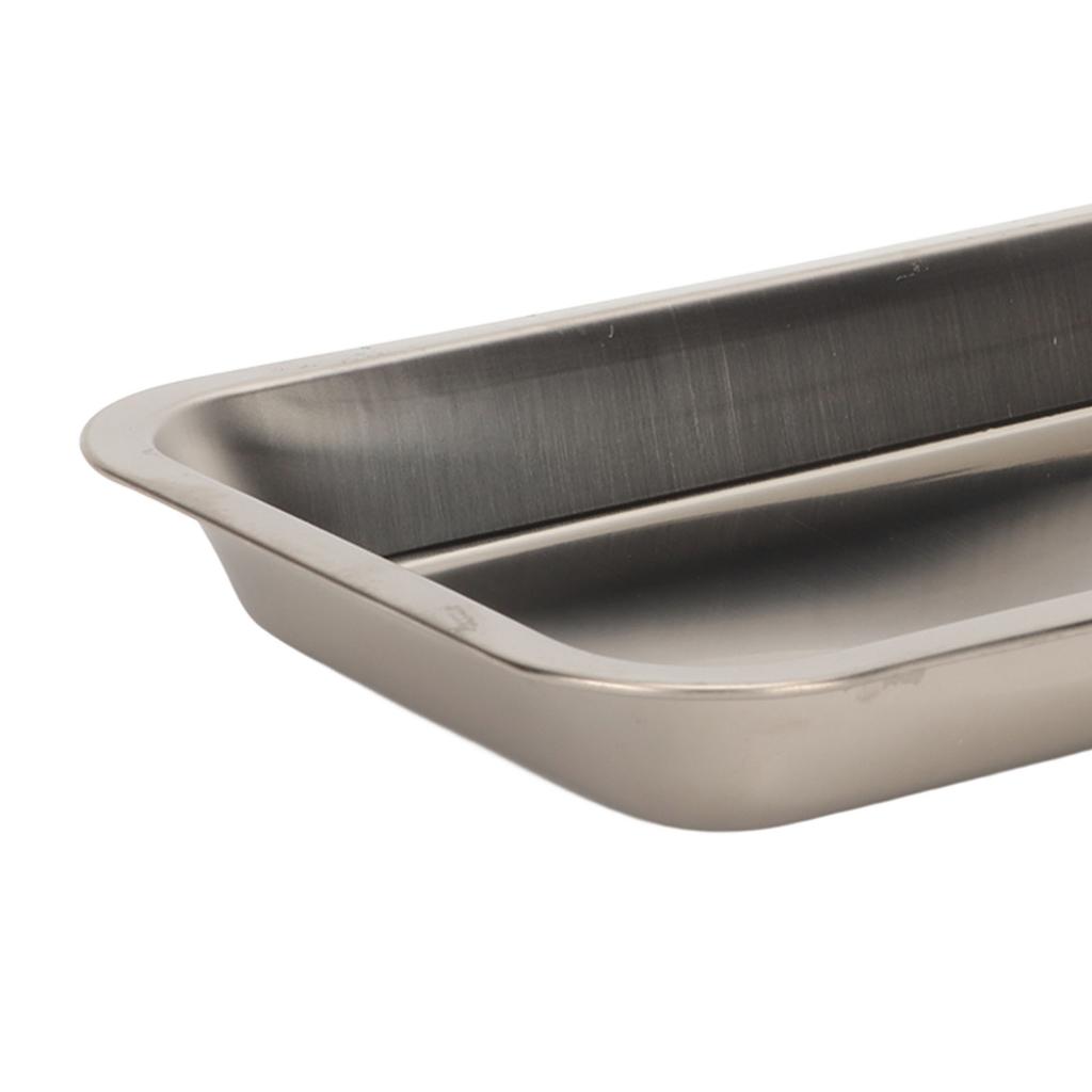 Stainless Steel Surgical Dental Tray Rectangular Metal Cosmetic Storage Tray for Nail Art Equipment