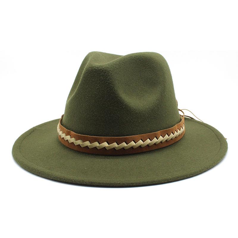 Men'S And Women'S Woolen Hats, Felt Hats, British Casual Jazz Hats, Gentleman'S Top Hats