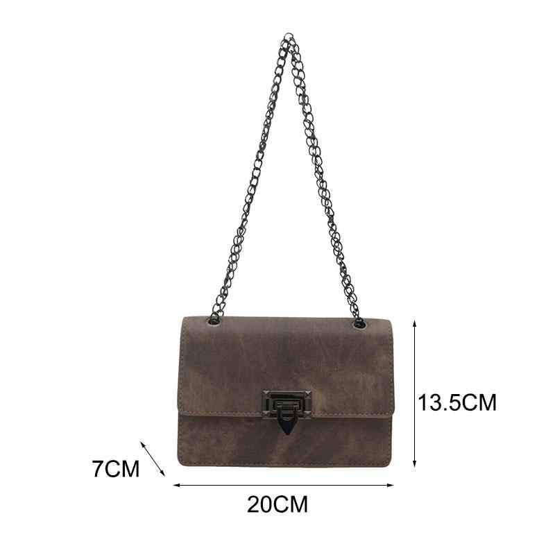 

Chain Small Square Bag Simple Casual Shoulder Bag серый