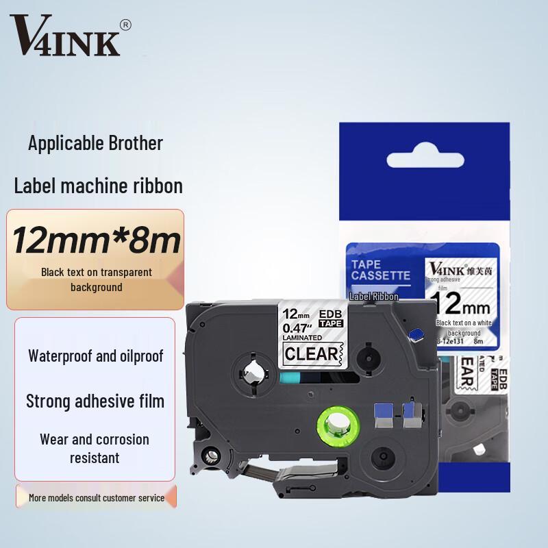 V4INK Compatible Brother P-touch Label Maker Tape
