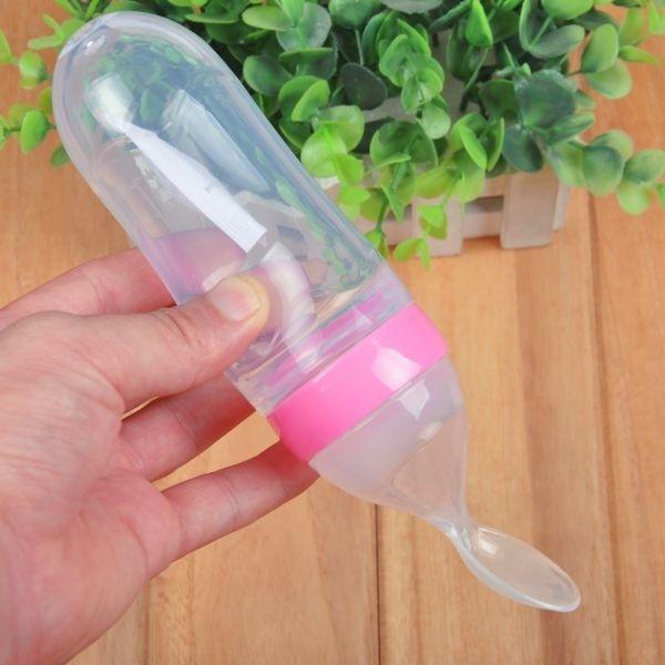 

Baby Spoon Bottle – Soft Silicone Feeding Bottle with Spoon for Easy Feeding Pack of 1