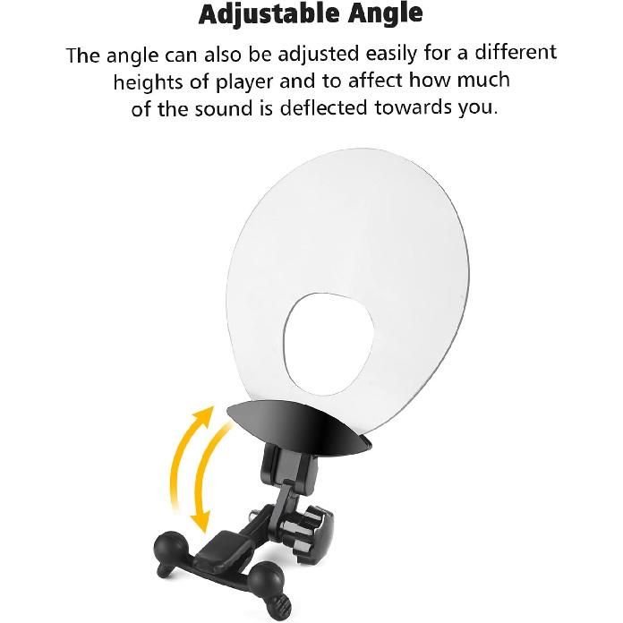 Saxophone Deflector, Acrylic Sound Board, Sound Deflector Board, Sound Deflector, Acoustic Board For Redirecting Sound, for Live Performance, Home