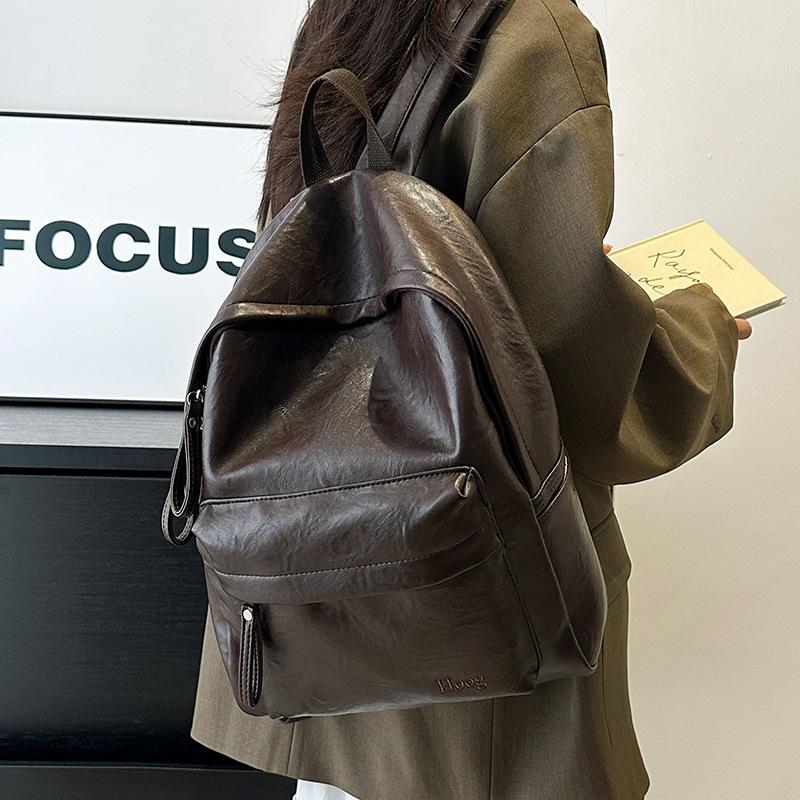 Fashion Women Soft Leather Backpack Female