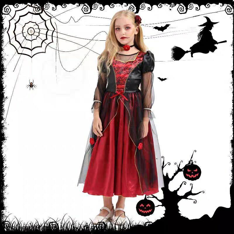 Halloween Costume Haunted House Party Game Cosplay Children Stage Show Queen Vampire Cosplay