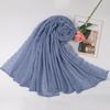 Solid Cotton Scarf Muslim Women Hijab Cotton Black Shawl Long Soft Breathable Scarves Head Wraps Foulard Bandana Turban Ramadan