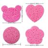 10/50 Stück Herz Natürliche Holzpulpe Schwamm Zellulose Kompresse Kosmetikpuffer Gesichtswaschschwamm Gesichtspflege Reinigung Make-up-Entferner Werkzeug