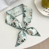 Silk scarf long strip new small fresh pastoral headscarf bow headband tied bag streamer decorative scarf belt