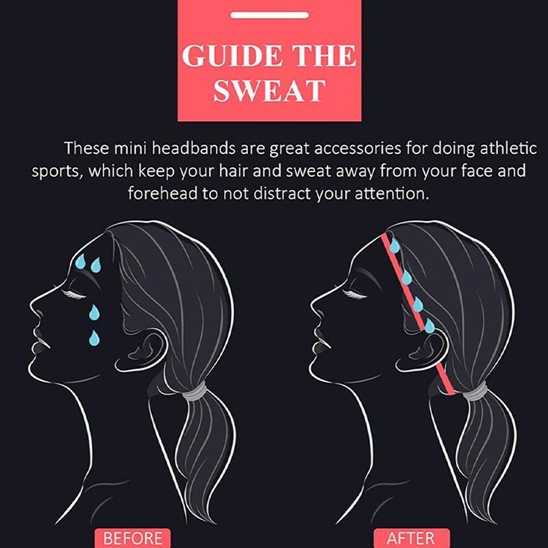 1 PC Candy Color Women Men Yoga Hair Bands Sports Headband Girls Sport Anti-slip Elastic Rubber Sweatband Football Running