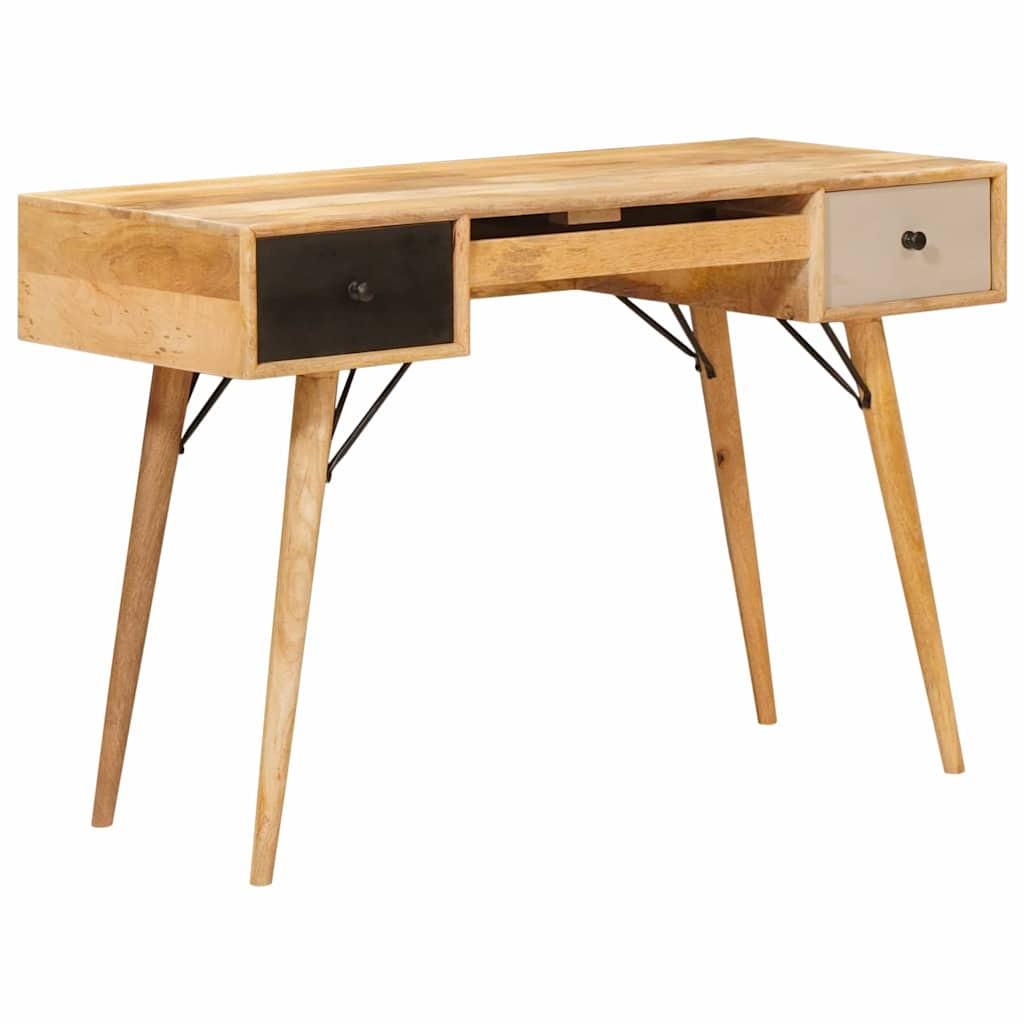 Desk Brown 110 X 55 X 76 Cm Solid Mango Wood