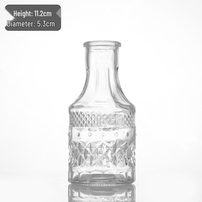 Retro Französisch-Amerikanische Mini-Glasvase für Trockenblumen & Grünzeug