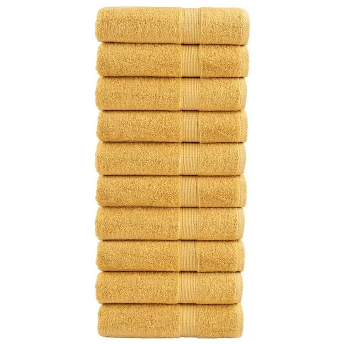 VidaXL Essuie-mains de Qualité Supérieure 10 pcs, Serviettes de Bain, Serviettes à Main, Débarbouillettes de Salle de Bain, 137283