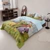 3pcs Cartoon Cute Dinosaur Print Coreless Down Duvet Cover Set Multi Size Bedroom Bedding Decoration Machine Washable