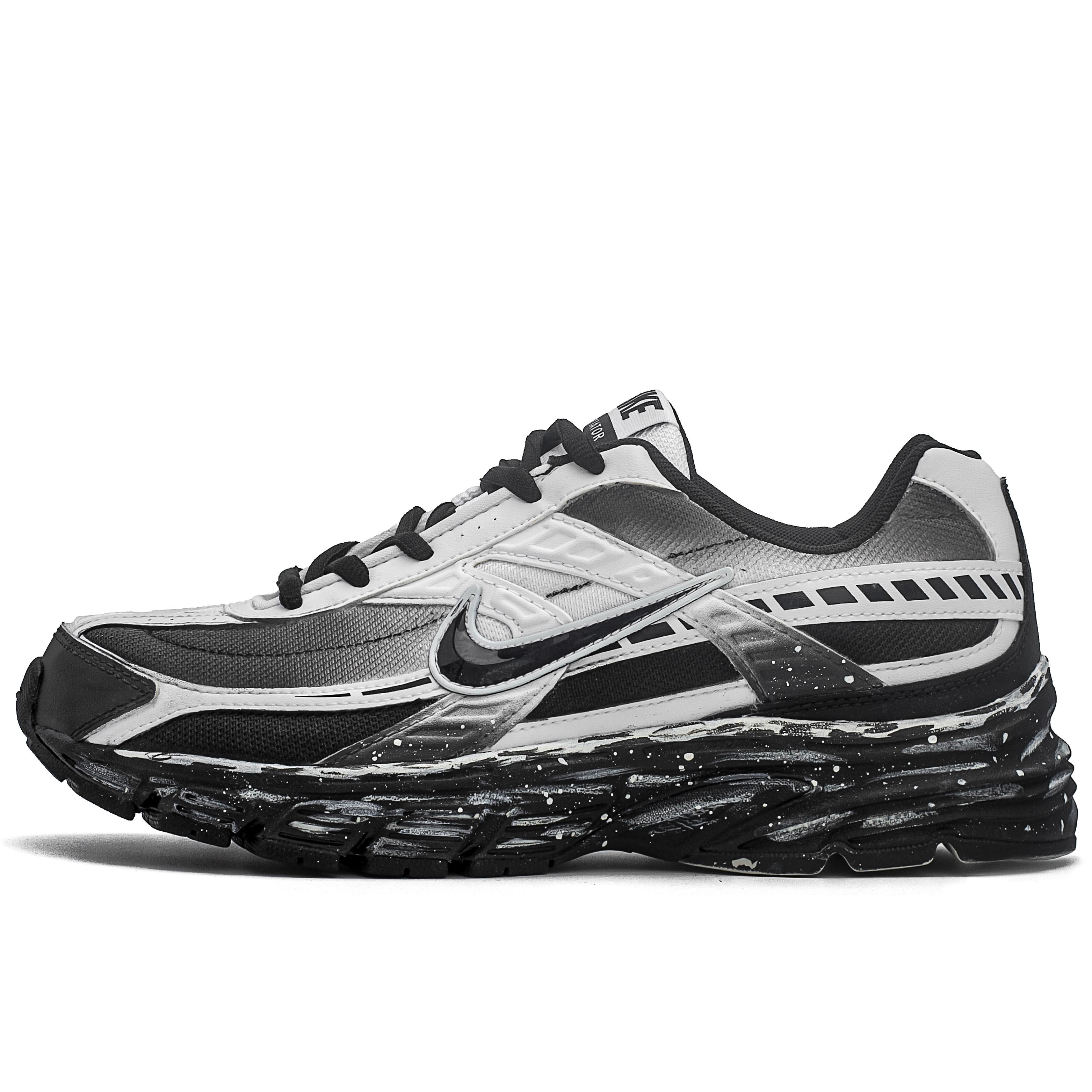 

Nike Initiator Cushioning Breathable Low top Casual City Commuting Running Shoes Unisex Black Gray 394055-100(Team1571-) 42.5