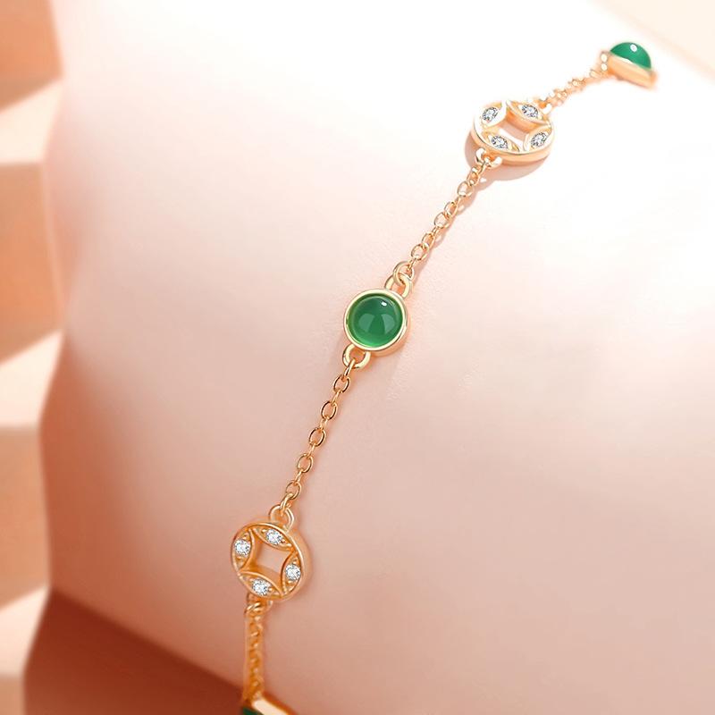 

Браслет из стерлингового серебра 925 пробы, ювелирные изделия, геометрические бусины, браслеты-цепочки, модный тонкий свадебный подарок для подруги, женщин золотой