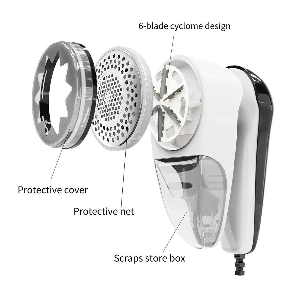 High-Power Six-Blade Electric Lint Remover for Clothes and Blankets