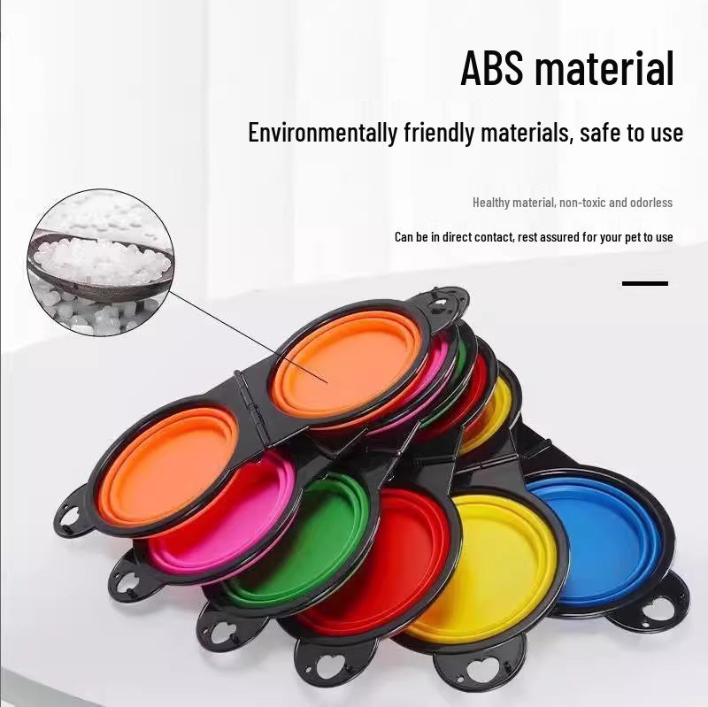 Pet Folding Travel Silicone Bowl: Outdoor Portable Water Dish for Cats & Dogs