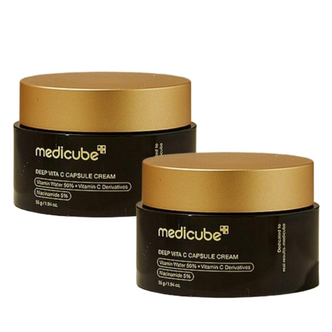 MEDICUBE Deep Vita C Capsule Cream Brightening & Radiance Moisturizer 55g × 2pcs
