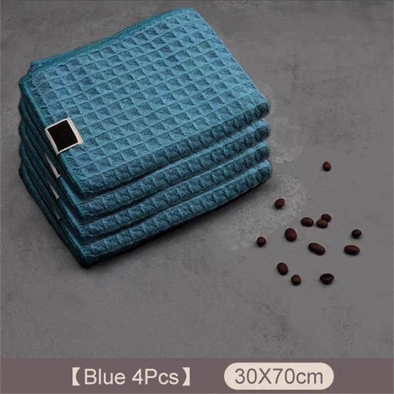 1/4pc Coffee Bar Barista Cleaning Towel Super Absorbent Microfiber Cleaning Cloth Towels for Kitchen Home Coffee Machine Cleaner