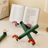 New Cute Flower Learning Reading Bookshelf Portable Folding Cookbook Holder Display Rack for Book Music Score Tablet