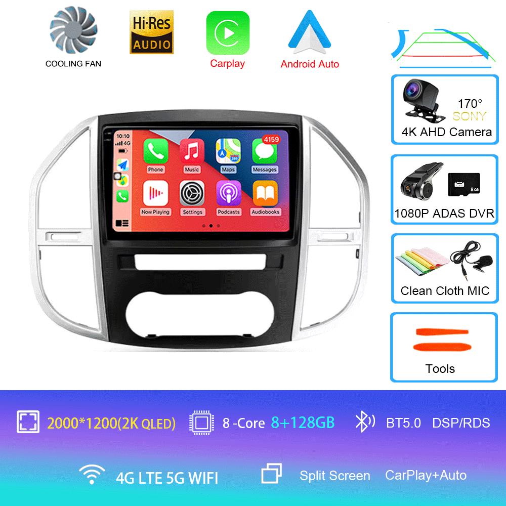 Car Radio Android 14 For Mercedes Benz Vito 3 W447 2014-2020 2K QLED Android Multimedia Video Player 4G Stereo CarPlay Head Unit