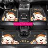 Cartoon Car Floor Mats, Decorative Mats, Non-Slip, Water-Absorbent, Festive Atmosphere Floor Mats, Can Be Cut, Simple New Year Car Mats