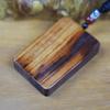 Hand-Carved Natural Peach Wood Lightning-Struck Pendant for Men and Women
