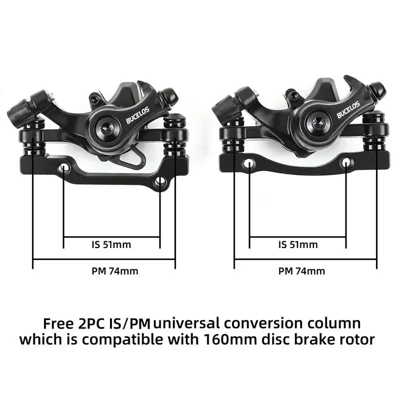 BUCKLOS Mtb Mechanical Disc Brake Caliper Set Bike Brake Levers with Cable Front Rear Bicycle Disc Brake Rotors Cycling Parts