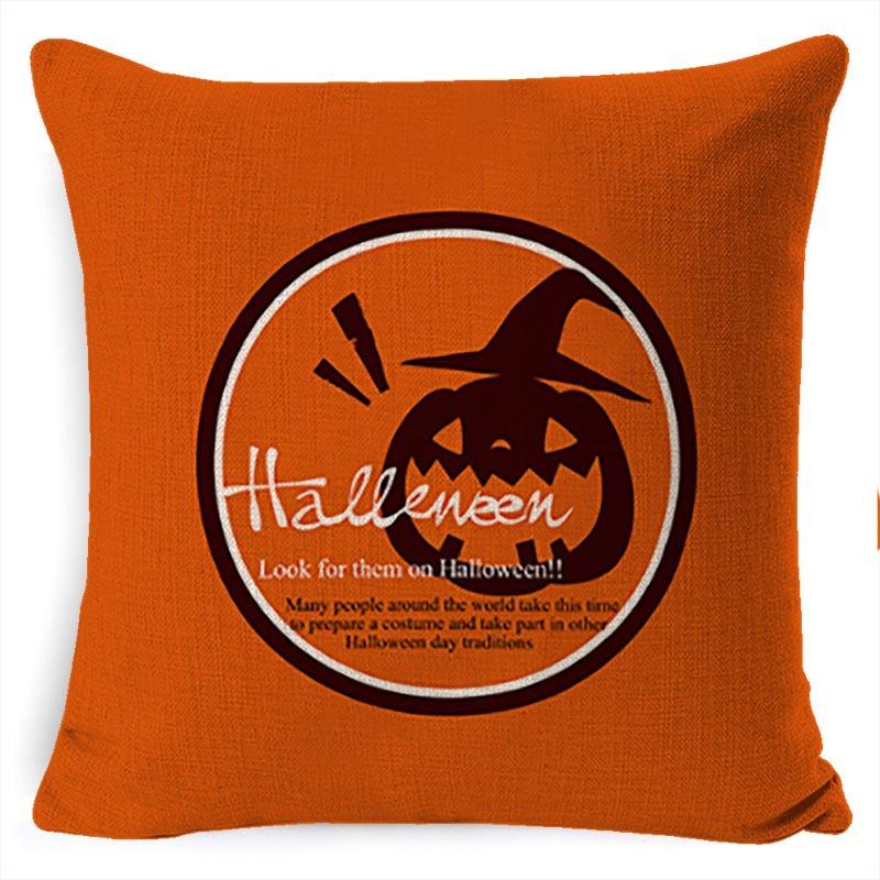 Throw Pillow Halloween Pillow Case Linen Car Cushion Sofa Pillow Case Nordic Style