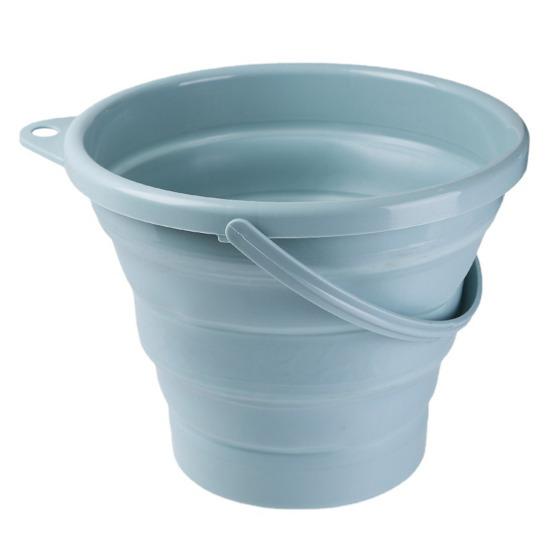 5/10L Outdoor Folding Bucket Great Load Bearing Handle Leakproof Thick Collapsible Space-saving Hanging