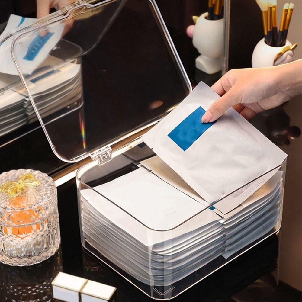 1Pcs Large Capacity Mask Storage Box Transparent Drug Storage Case Pill Jewelery Earrings Cosmetics