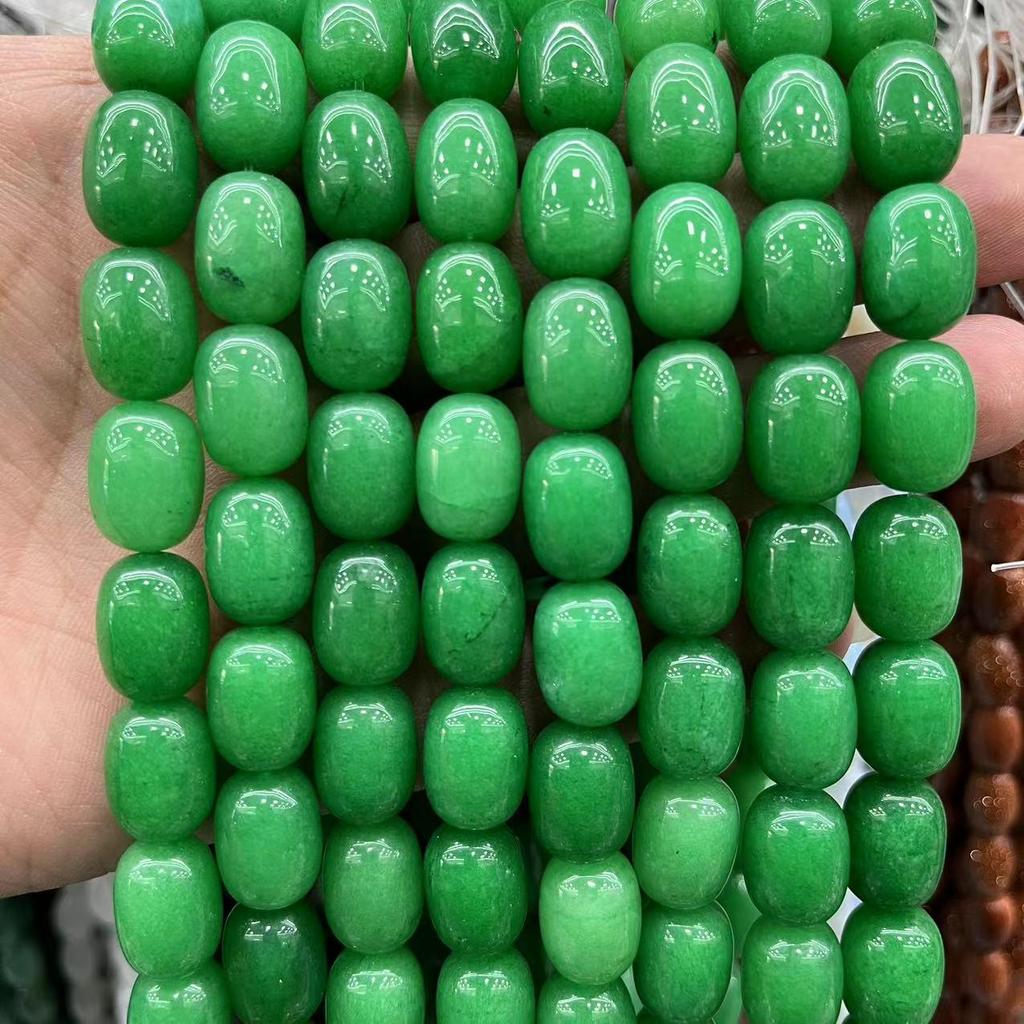 10x14mm Natural Crystal Striped Agate Drum Beads for Jewelry and DIY Accessories