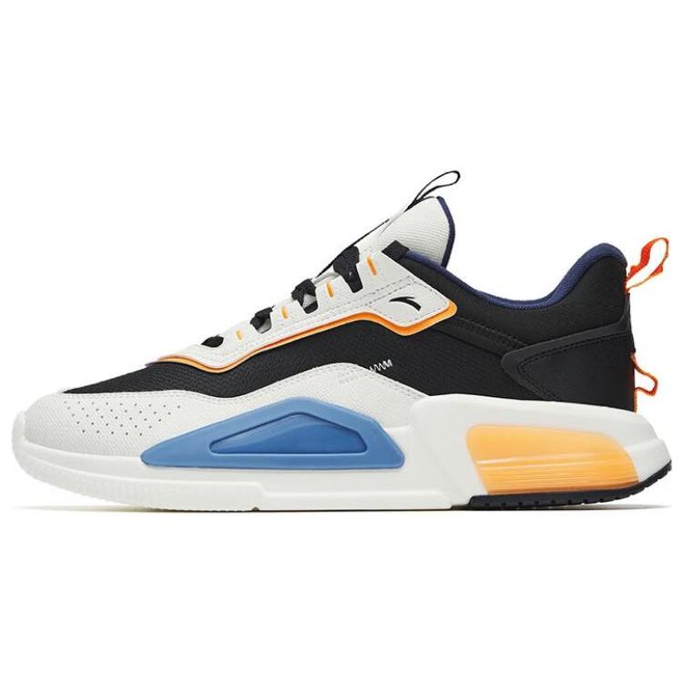 

ANTA Rubik s Cube Casual Shoes Men s Low top Black/Ivory White/Fluorescent Sunset Orange 112248808-6 39