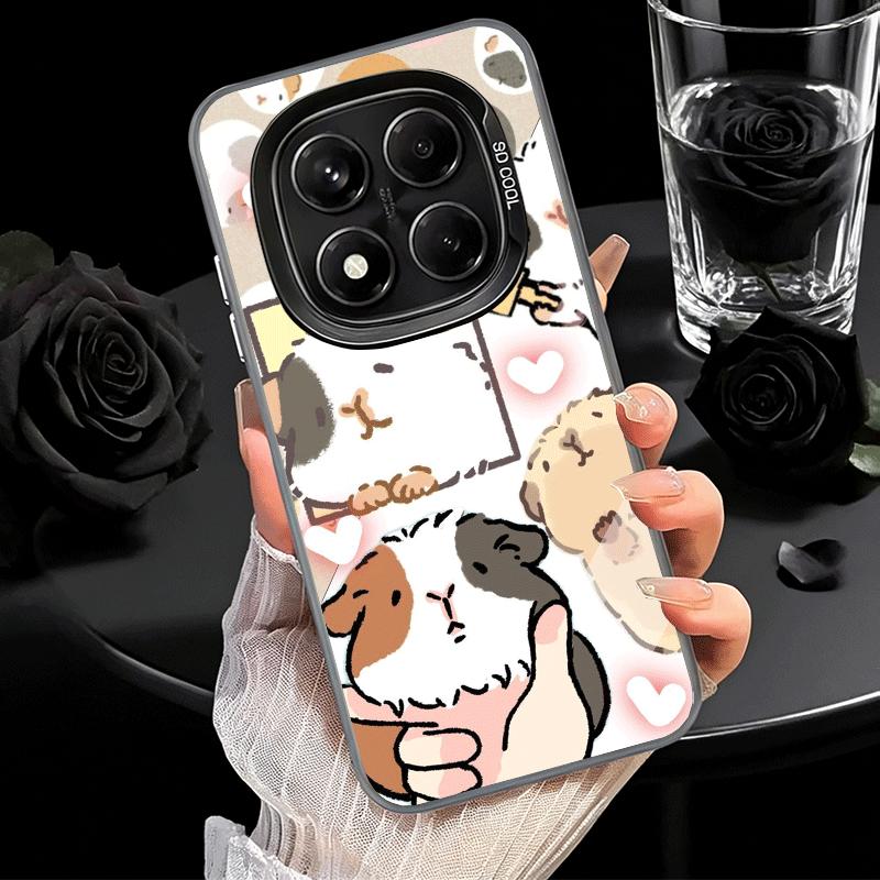 Cartoon Cute Hamster Soft Phone Case for Samsung Galaxy S24 S25 FE S26 Edge S23 Ultra S22 Plus S21 + Shockproof Cover Back Shell