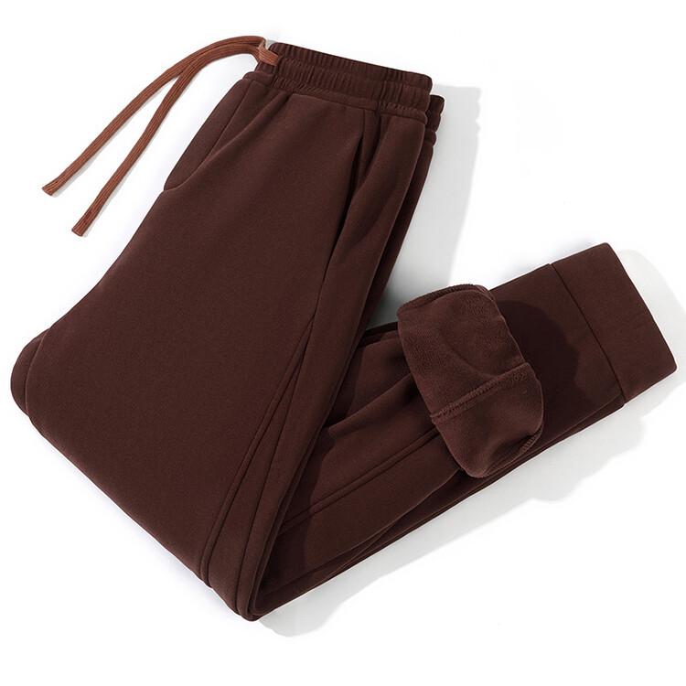 

Мужские утолщенные ветрозащитные брюки из золотистого бархата на флисе для осени и зимы 4XL кофейный