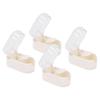 4pcs Wall Mounted Tooth Brush Case Clear Non Punched Self Adhesive Hanging Tooth Brush Cover Cap for