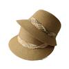 Contrasting color straw fashion bucket hat women's spring summer vacation sunscreen visor temperament elegant new basin hat