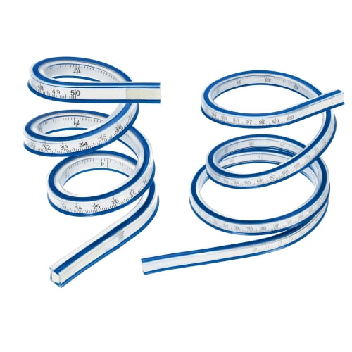 

PATIKIL 50/100 cm Flexible Curved Rulers, Bendable, for Drawing, Sewing, and Engineering, 2 Pieces, Blue