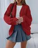 2024 Autumn/Winter Women's Casual Long-Sleeve Drop Shoulder Knitted Cardigan Sweater