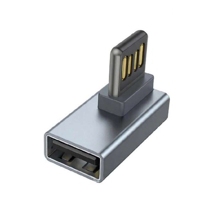90°Angled USB Adapter Reversible Insertion Support Fast Charging and Data Transfer Connecting to Keyboards,Mouse,