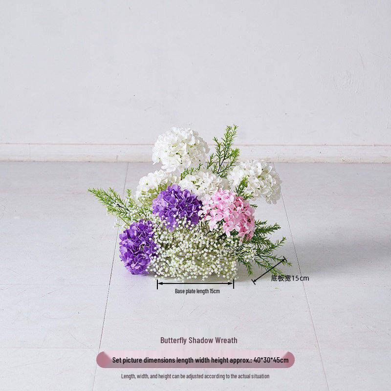 Monet Garden Artificial Purple Floral Ornaments for Spring Window Decoration