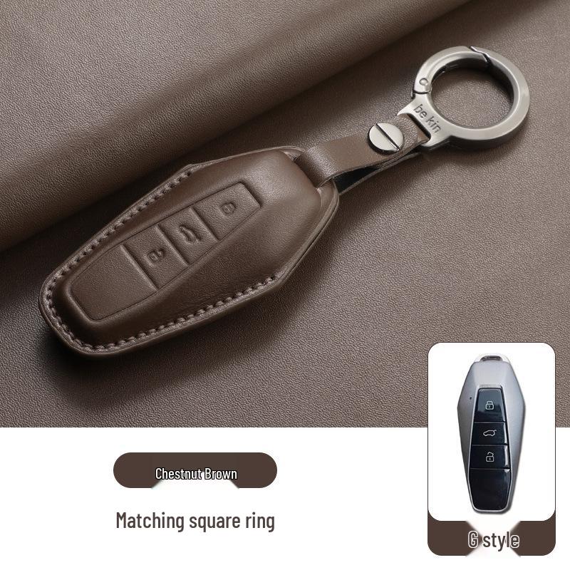 

Chery iCAR 03/2026 EQ7 Key Case, Full Cover Cowhide Shell with Buckle