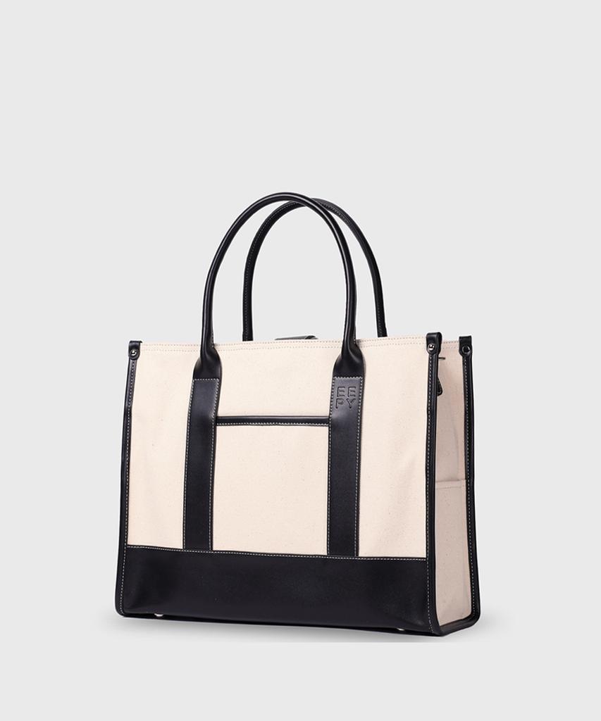 Eepy Ive Bag L Black Canvas Tote Bag