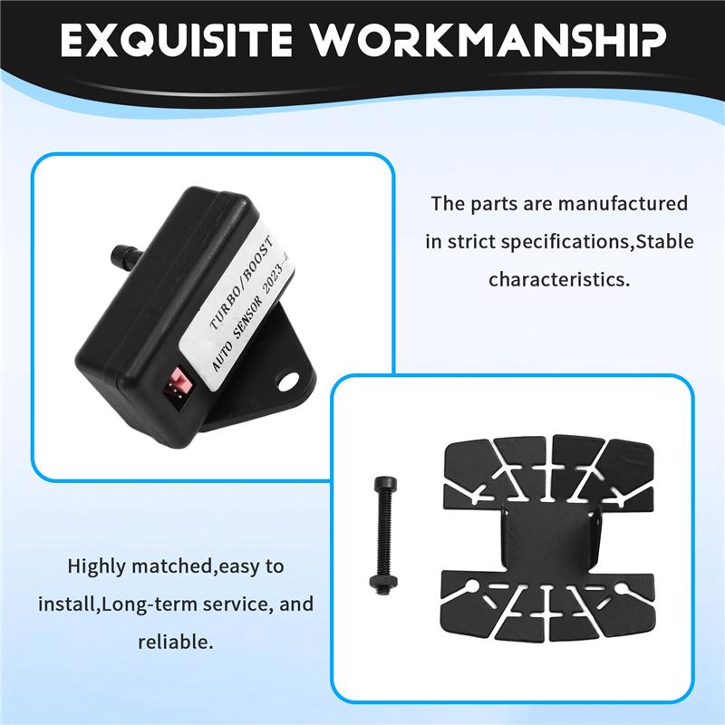 A58X-Car Meter 12V Turbo Boost Gauge 0-  3BAR Universal Gauge For Vehicle Performance Monitoring