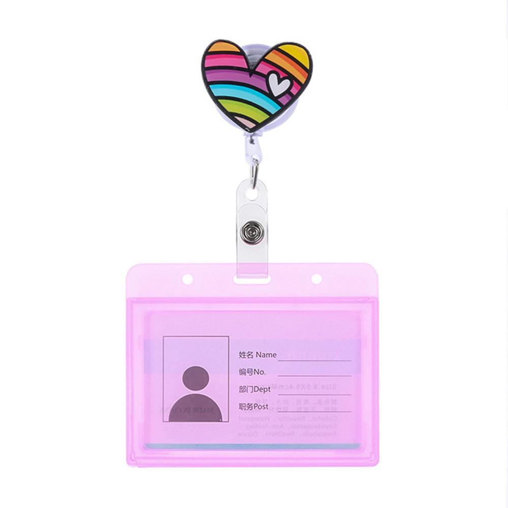 Card Holder Clip Aluminum ID Card Retractable Badge Name Card Holder Nurse Doctor ID Badge Holder
