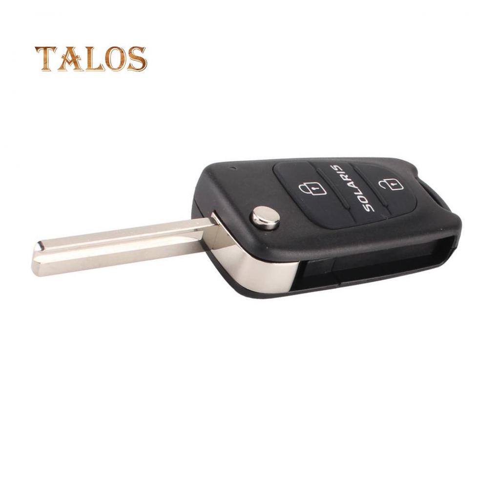 Replacement Car Remote Flip Folding Key Shell with 3 Buttons for Hyundai Solaris Accessories