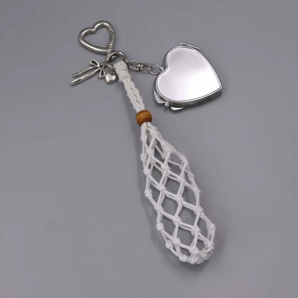 

Portable Net Pocket Lipstick Bag Keychain Mini Lipsalve Cover Key Ring Makeup Storage Style 10